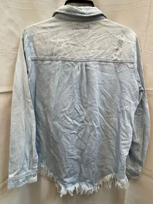 Coastal Cowgirl S Small Risen jeans Light Blue Denim Button-Down Shirt Barn thumbnail 6