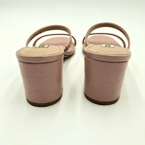 Steve Madden Pink Issy Croc Block Sandal Heel Size 10 thumbnail 7