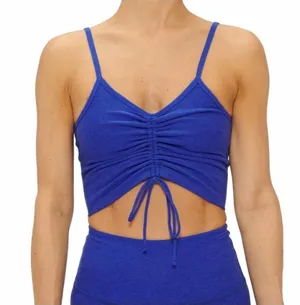 Beyond Yoga Spacedye Cropped Tank Top Center Cinched Blue Sapphire Women's Small thumbnail 1