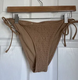 Aerie Smocked Tie Bikini Bottoms size M thumbnail 1