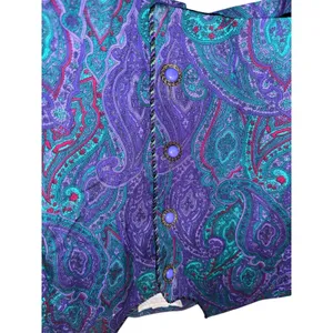 Vintage Jessica Howard Paisley Cropped Jacket Boho Y2K 90s Small‎ Petite ~Flaw thumbnail 7