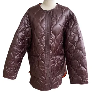 Mango MNG Anorak 012Melon Water Repellent Quilted Jacket Burgundy XXL NEW NWT thumbnail 1