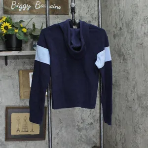 SO Womens French Terry Full Zip Hoodie Jacket 166f508f274345 Navy Blue L thumbnail 2