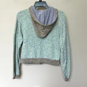 Roller Rabbit Jacket XS Hooded Floral Green Purple Fairy Kidcore Twee Soft Girl thumbnail 3