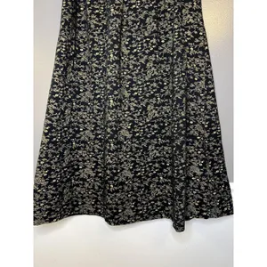 Handmade Black Floral Print Maxi Skirt Womens Med/Lrg Elastic Waist Long Boho thumbnail 4