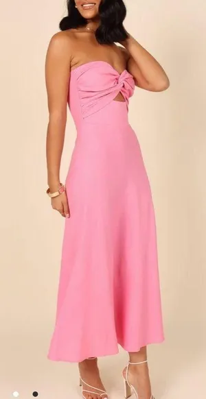 Petal + Pup Rosetta Pink Strapless Dress thumbnail 4