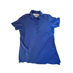 Peter Millar Top Womens Size M Element Wicking Polo Blue SPF 50 Golf Performance thumbnail 5