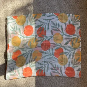 Orange 🍊 Citrus Patterned Scarf Sarong Wrap thumbnail 8