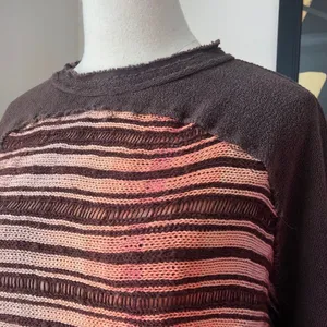 NWOT Free People Sample Sweater Fringe Crop S thumbnail 2