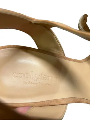 Cool Planet by Steve Madden Cork Wedge Espadrille Sandals Camel Size 7 thumbnail 7