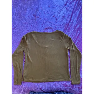 H&M Women's Shirt Camel Beige Tan Brown XL Button Down Comfy Cozy thumbnail 3