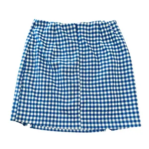 Love On a Hanger Blue Gingham Skirt‎ Size 1 Juniors Women Zip Back thumbnail 2