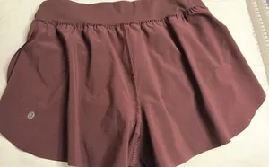 Lululemon Fast Free High-Rise Classic and Shorts 3" Reflective Fit Maroon thumbnail 4