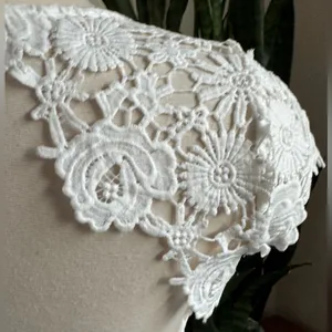 Lulus White Floral Lace Open Back Mini‎ Dress XXS thumbnail 7