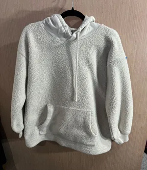 Women’s Madewell Oversized Cream Sherpa Pullover Hoodie Size XS thumbnail 1