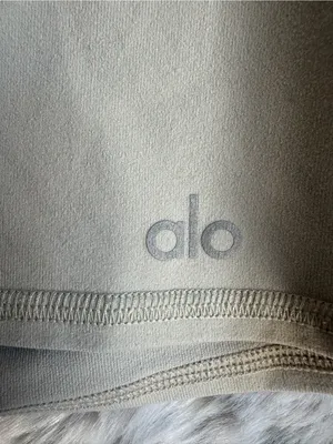120. Alo small biker short. Light grey thumbnail 3