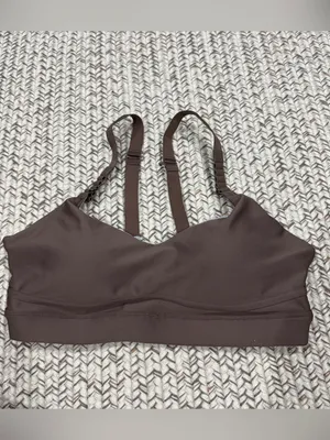 NWOT Halara Brown Medium Support Sheen Running Sports Bra thumbnail 4