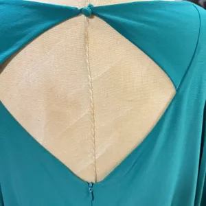 Jessica Simpson 6 Teal Draped Open Back Mini Dress Cocktail Party Wedding Date thumbnail 5