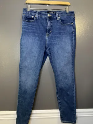 Lauren Ralph Lauren Jeans Womens 12P Petite Blue Med Wash Skinny Stretch Denim thumbnail 2