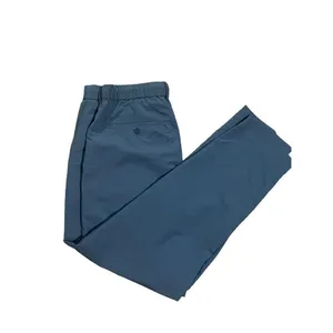 Zara womens blue business casual relaxed‎ fit pull on trousers sz 32 thumbnail 3