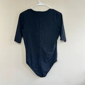 Everlane Black Short Sleeve Classic Crewneck Bodysuit Large Women thumbnail 5
