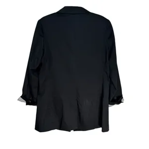 Chicos Black Blazer Striped Cuffs Two Button Professional‎ Jacket Size 2 Large thumbnail 7