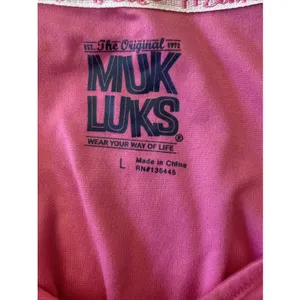 Muk Luks Puff Sleeve Womens Large Pink V Neck Dress Travel Comfort thumbnail 3