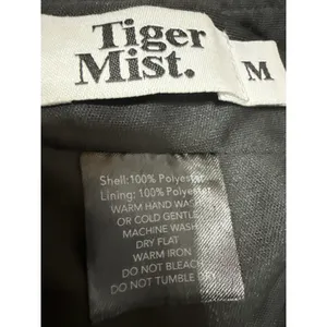 Tiger Mist Black Long Sleeve Ruffle Ruched Tie Back Blouse Crop Top Size M thumbnail 3