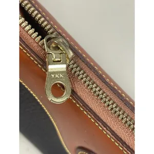 Vintage Dooney & Bourke AWL Navy Brown Leather Crossbody Bag Cavalry Logo USA thumbnail 12