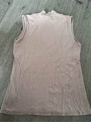 Rachel Zoe Ribbed Knit Sleeveless Turtleneck Sweater Vest Top Size M Casual thumbnail 4