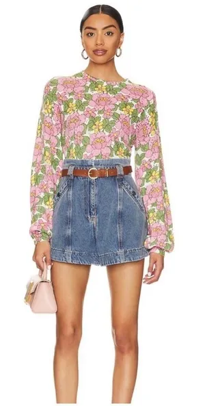 Show Me Your Mumu Vienna Sweater in Fresh Floral Size Large thumbnail 1