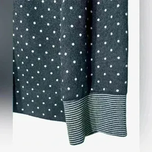 Lauren Ralph Lauren Black‎ Long Sleeved Sweater White Polka Dots Large Classic thumbnail 8