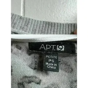 APT. 9 3/4 Sleeve Lightweight Animal Print‎ Sweater thumbnail 6