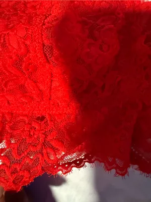 aerie Red Lace Longline Bralette size L thumbnail 9