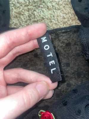 Motel rocks black polka dot tank top thumbnail 3