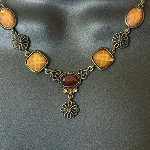 Lia Sophia antique gold tone Toffee necklace thumbnail 2