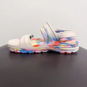 Hunter Ivory Multicolor Bloom Algae Swirl Marble Platform Sandals UK 6 US 8 thumbnail 3