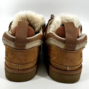 Ugg Lowmel Sneakers Suede Sheepskin Insulated Low Top Lace Up Chestnut 7 thumbnail 5