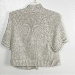 OLD NAVY Cream Knit Short Sleeves Toggle Closure Cardigan Small Neutral Boho thumbnail 2