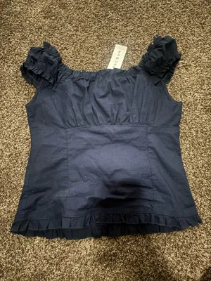 Brandy Melville Tank Navy Blue thumbnail 2