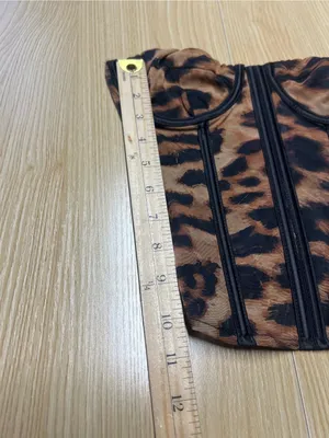 Edikted Lennox Leopard Print Mesh Corset Bustier Top XS NWT thumbnail 12
