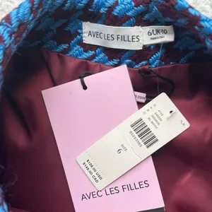 Avec Les Filles Blue and Burgundy Houndstooth Skort US Size 6 thumbnail 9