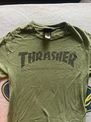 Olive Green Thrasher T-Shirt thumbnail 2