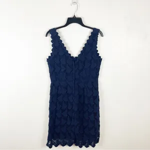 LILLY PULITZER Reeve Sailboat Navy Crochet V-Neck Sleeveless Dress 4 Nautical thumbnail 2