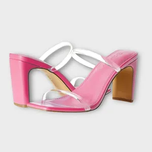 The Drop Women's Pink Avery Square Strappy High Heeled Sandal Size 9 thumbnail 7