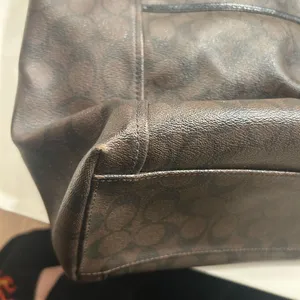 Coach Peyton Signature Pocket Tote Black and Brown Signature thumbnail 9