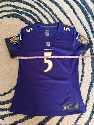 Nike Baltimore Ravens Joe Flacco #5 Women’s On Field Jersey Purple M thumbnail 4