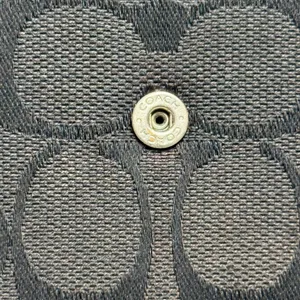 Coach Vintage Signature Monogram Slim Envelope Wallet Brown Canvas Leather‎ Trim thumbnail 5