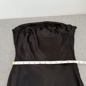 Meshki Strapless Black Satin Midi Dress Size XS thumbnail 9