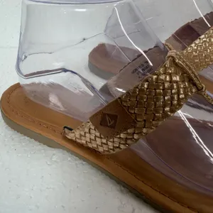 Sperry Gold Braided Thong Sandals Flats Women's 7 Brown Leather STS98083 thumbnail 2